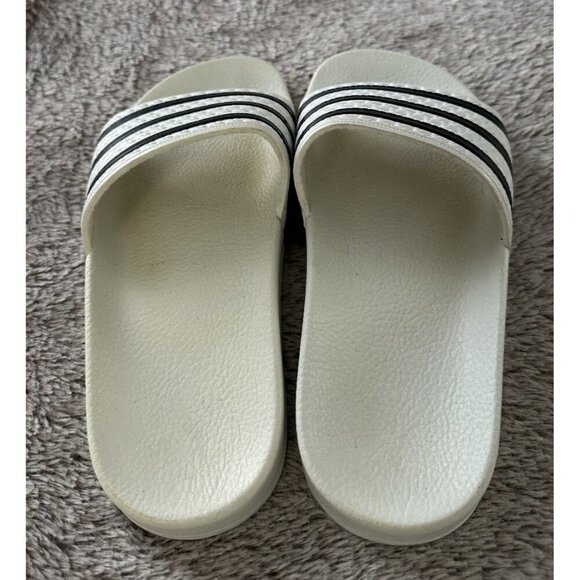 Adidas Adilette Mens Sport Sandals Slides Flip Flops Size 4 White Black 280648 - Picture 6 of 16